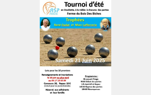 Tournoi d'Eté 2025 - Le 21 Juin